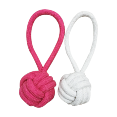 Natural knot rope dog pet tug toy single parrel ball