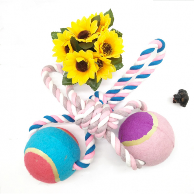 2018 Best Products Tennis Cotton Rope Pet Toy Dog Toys For Chewing