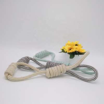 Dog pet toy hand pull seven rings braided rope interactive cotton rope toy